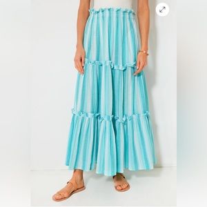 Tuckernuck Prado Maxi Skirt Aquamarine Size Medium